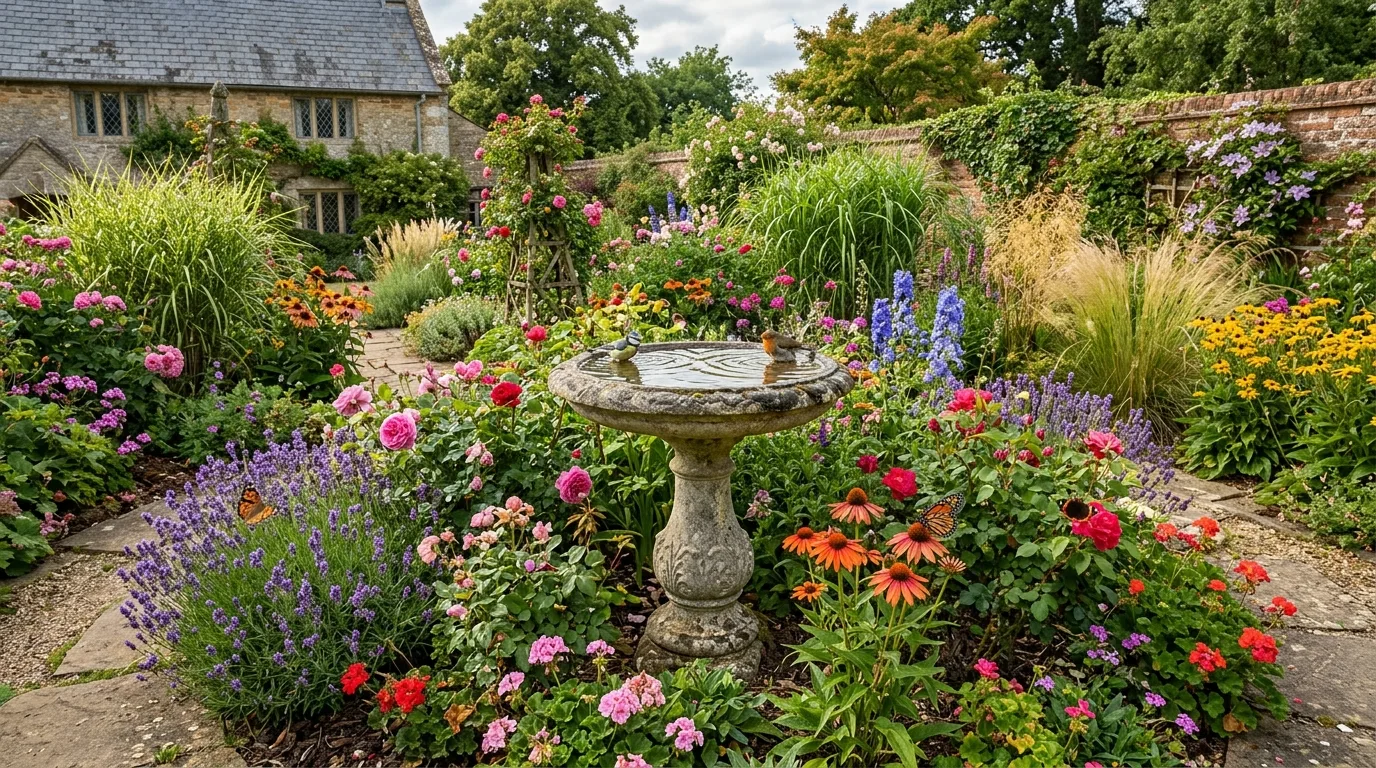 11 Bird Bath Garden Ideas to Attract More Birds
